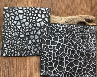 46. Polymer Clay Texture Mat - Crackled Glass Muster - Verwenden Sie mit Polymer Clay, Metal Clay, Keramik und Farbauftrag