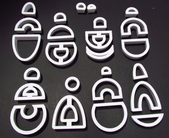 Polymer clay shape cutter | clay supplies | DYI earring tool | sharp shape cutter | earring cutter | Mixed Earring Cutter Set (Combo 1)