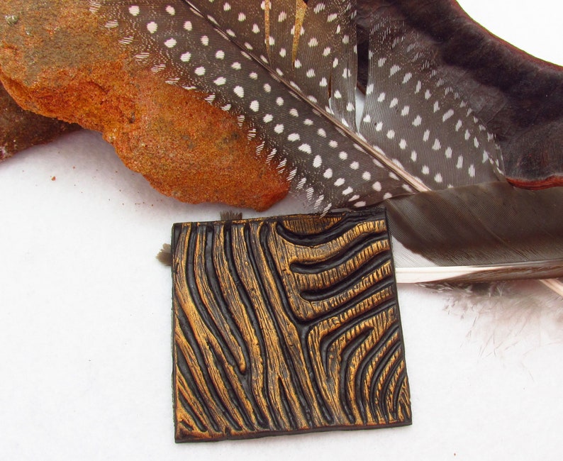 Zebra Reverse Polymer Clay Texture Stamp