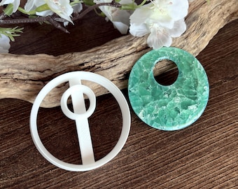Polymer Clay Cutter - Circle Donut #1 - Use with polymer clay, pottery, metal clay, etc