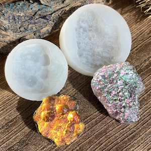 Crystal Molds - Handmade Flexible Silicone Mold - Use with polymer clay, resin, metal clay and air dry clay