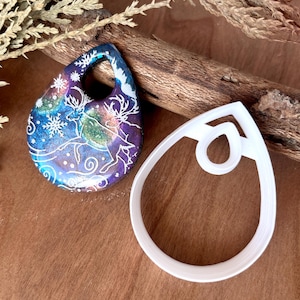 Polymer Clay Cutter - Raindrop Donut #2 - Använd med polymerlera, keramik, metalllera, etc.