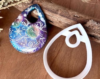 Polymer Clay Cutter - Raindrop Donut #2 - Use with polymer clay, pottery, metal clay, etc