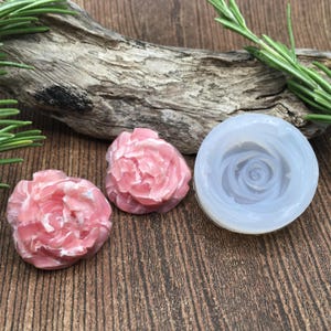 Silicone Flower Mold - Rose Shape - Create Jewelry with Polymer Clay and Resin - Jessama Design #1