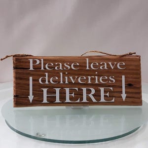 Upcycled Wood Delivery Sign – Handmade Aussie Plaque with White Script