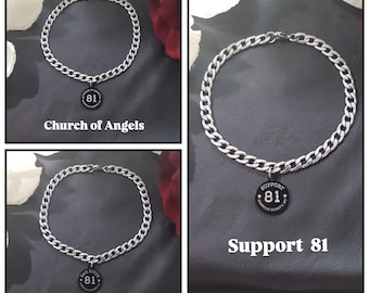 Support 81 Biker Stainless Steel Ankle Anklet Bracelet Jewelry-81 Supporter Jewelry Biker Mom Girlfriend Gifts for Her-Support 81 Biker Gift