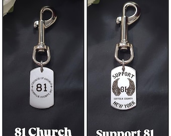 Support 81 Follow me to the Clubhouse Biker Keychain-81 Supporter Keychain-Support your Local 81 Biker Gift-Support 81 Gift-Biker Gift-SYL81