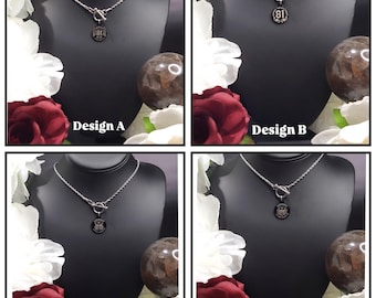 Support 81 Stainless Steel Toggle Charm Necklace-Biker Necklace-Biker Jewelry-81 Supporter Necklace-Support 81 Jewelry-Biker Gifts for Her