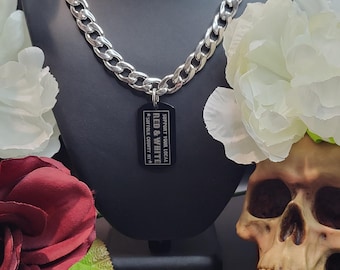 Support 81 Stainless Steel Dog Tag Biker Necklace-FTOT-Known Associate-Biker Jewlery-81 Supporter Jewlery-Church of Angels-Gifts for Him