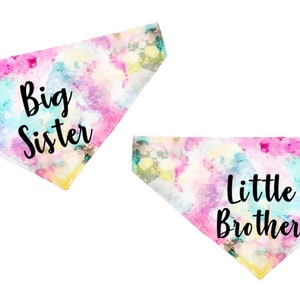 Big Brother Big Sister Little Brother Little Sister Watercolor Bandana