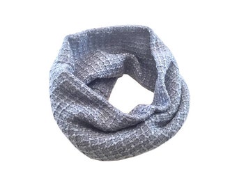 Icy Blue Boucle Infinity Scarf