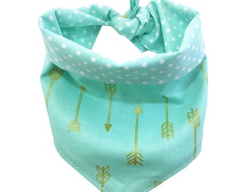 Gold Foil Arrow Reversible Bandana