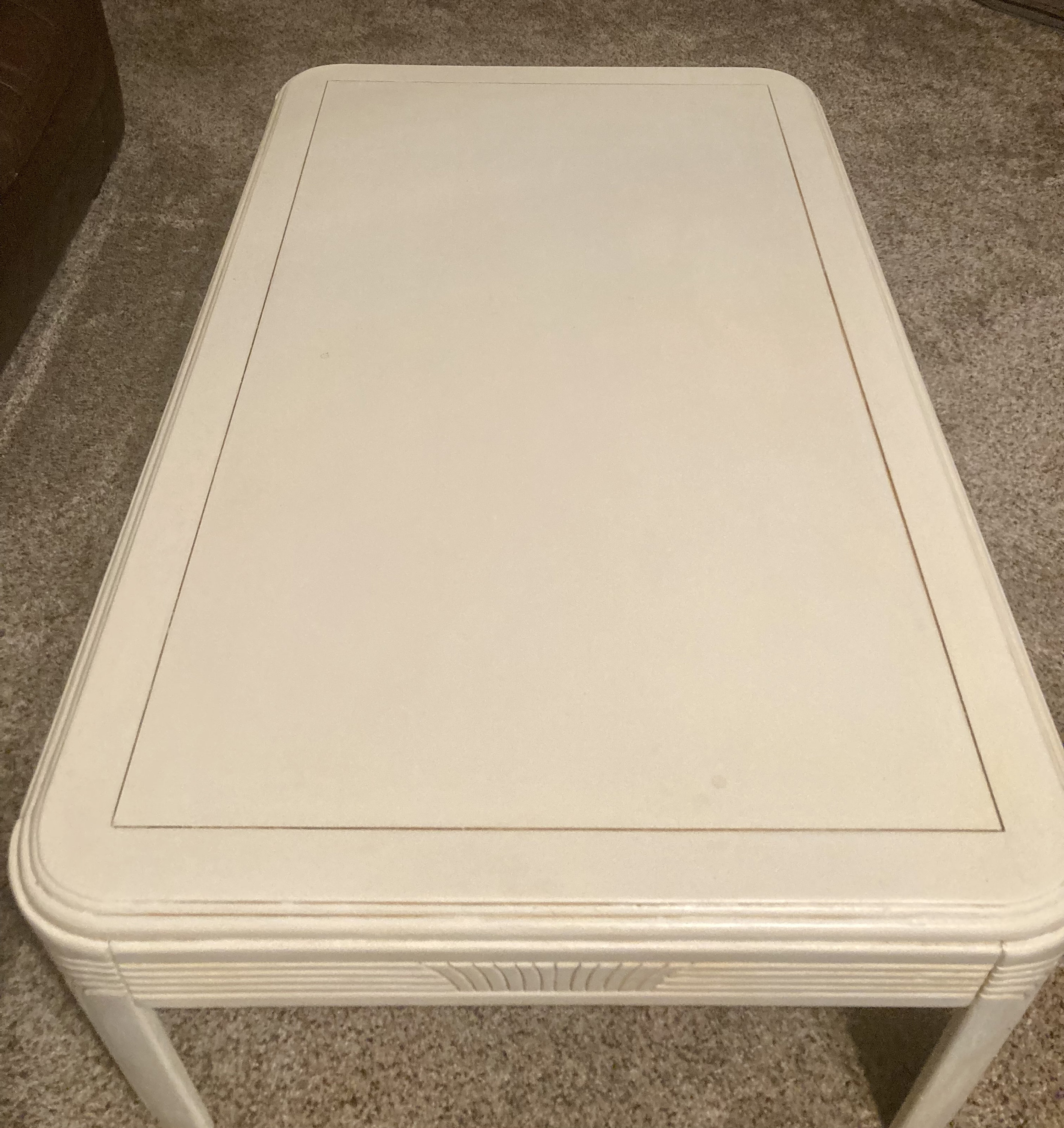 Refurbished Antiqued Cream Coffee Table Etsy