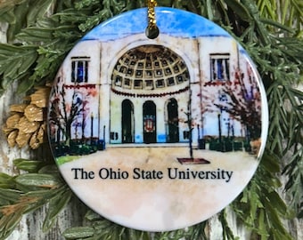 The Ohio State University Christmas Ornament, buckeyes, Football Stadium Student gift, The Ohio State Alumni gift, Holiday gift,