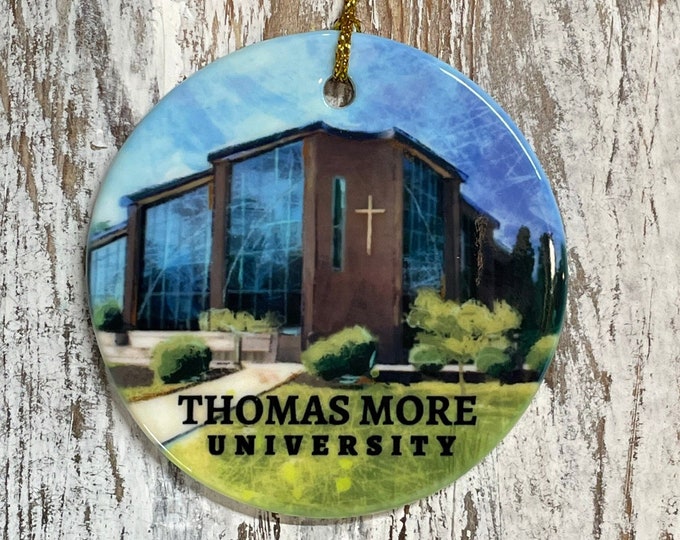 Thomas More University Ceramic Christmas Ornament, Kentucky, Collage Student gift, TMU Alumni gift, ornament, Holiday gift,