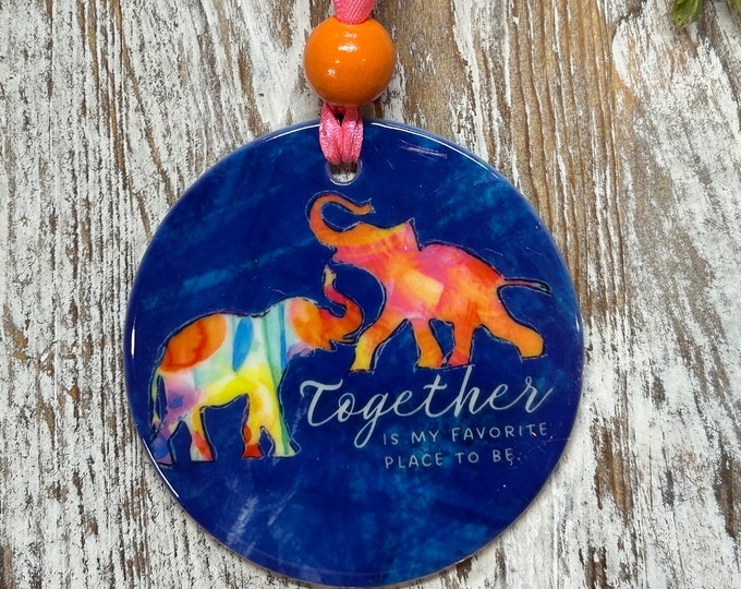 Best Friends Elephant Ornament, Friends Christmas gift, Strong Women, Friend gift, Girlfriends gift, Girls Get Away Gift