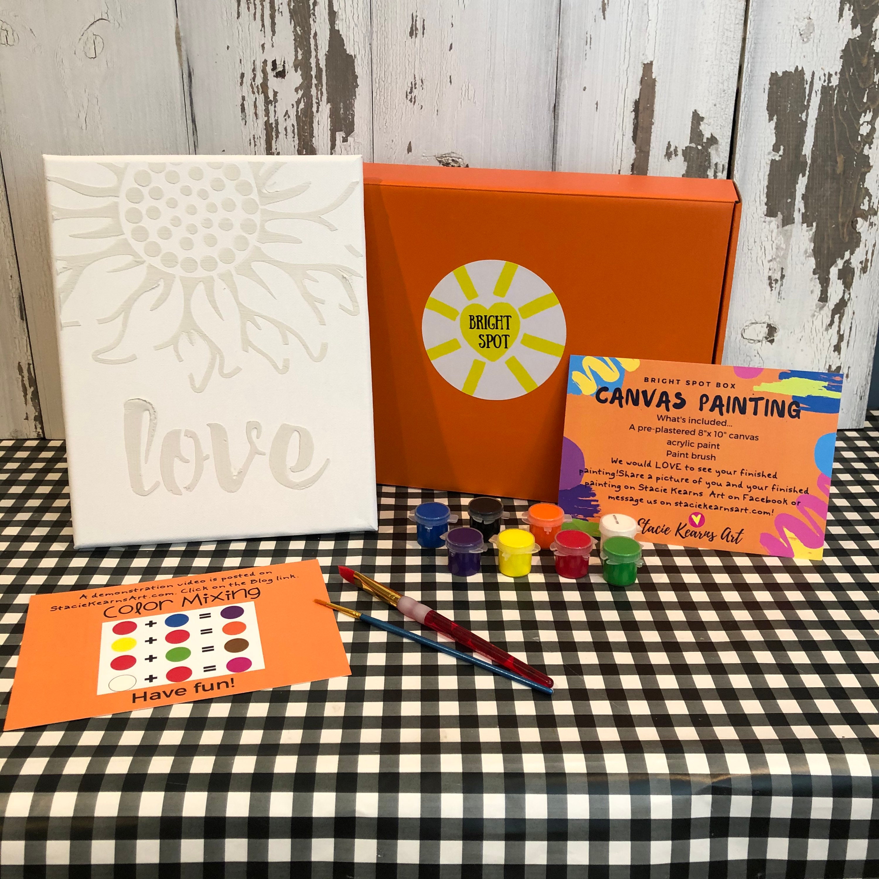 Canvas Painting Bright Spot Box paint party/kid’s painting/adult painting /fun/creative/inspire/