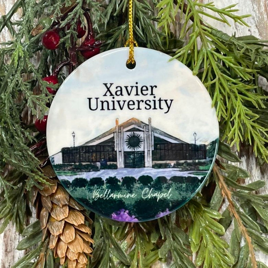 Bellarmine Chapel Xavier University Ceramic Christmas Ornament