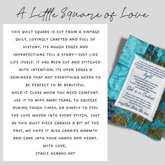 Pocket Prayer Quilt , Pocket Prayer Quilt Squares , Handmade Sew