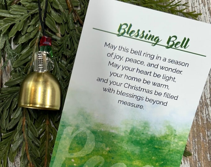 Christmas Bell of Blessings – Christian Ornament – Peace, Joy & Hope Holiday Decor – Meaningful Christmas Gift