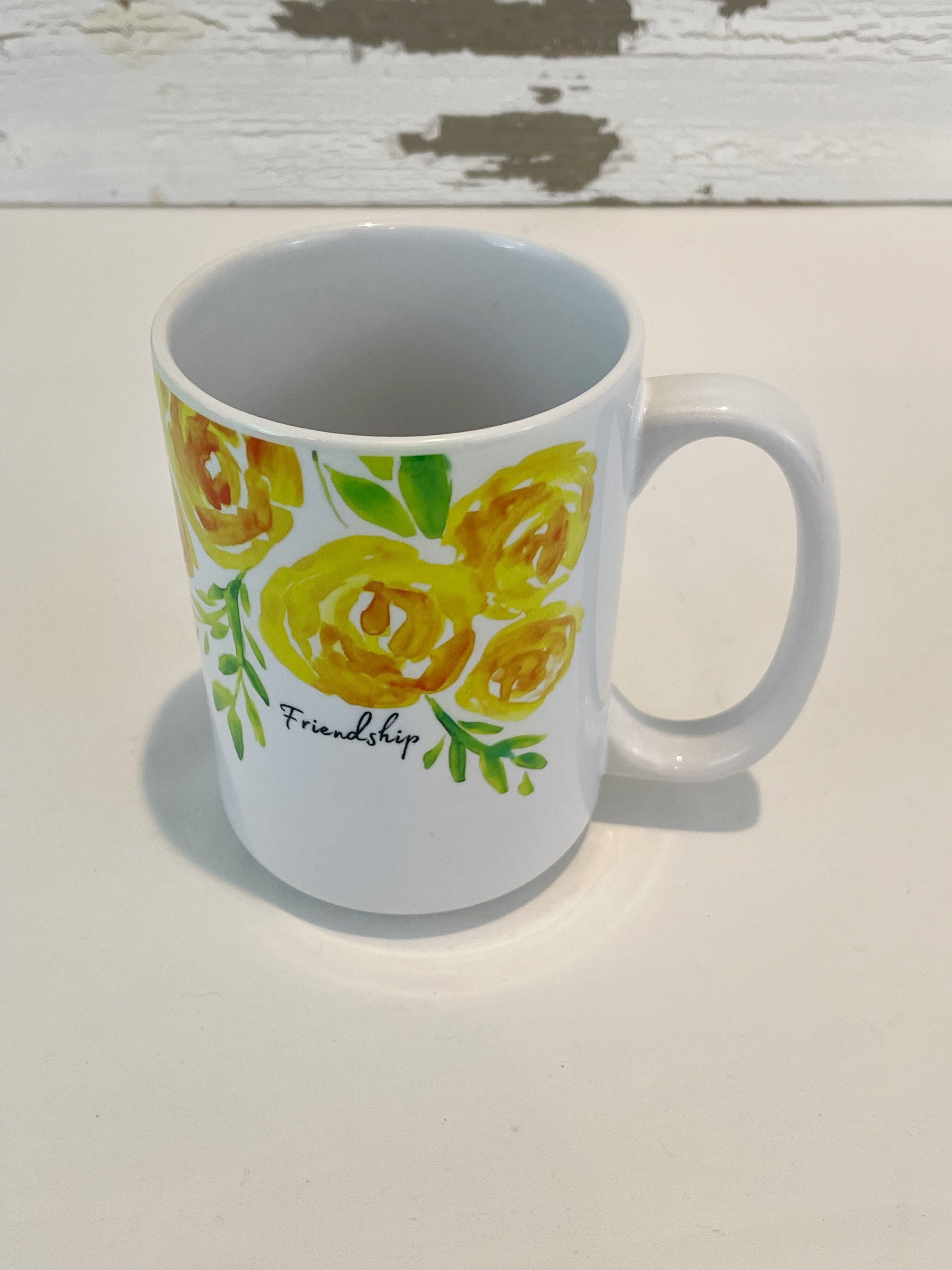 Friendship Box, Yellow Rose mug and tile gift set, Friendship gift