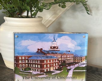 University of Cincinnati Art Print | UC Graduation Gift | Cincinnati Bearcats Alumni Gift | University of Cincinnati Desk Decor |