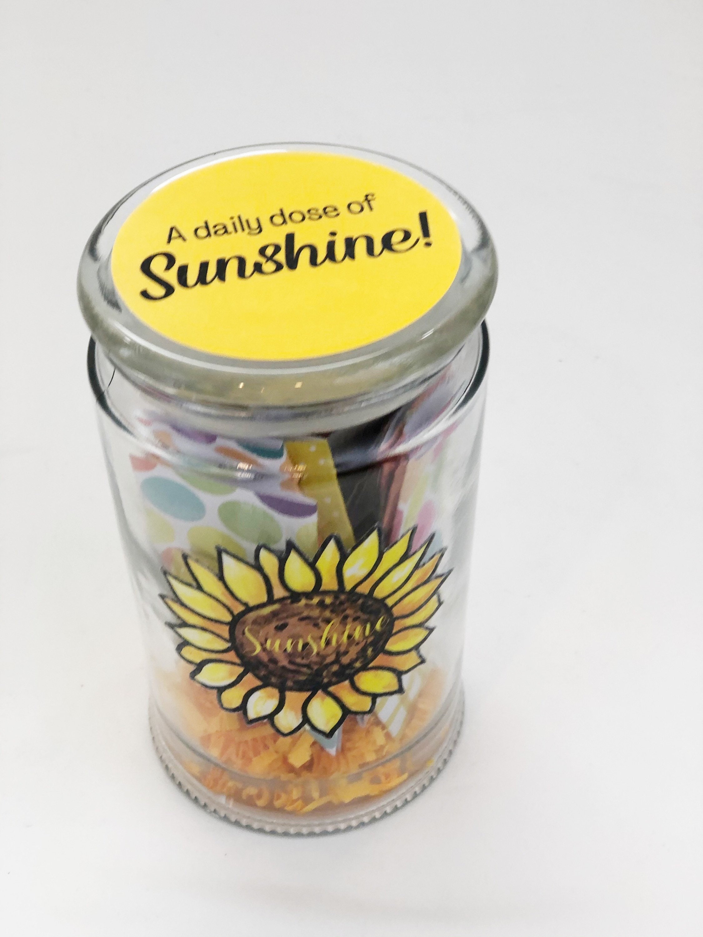 Sunshine Jar- Daily Dose of Sunshine, encouragement gift, jar of