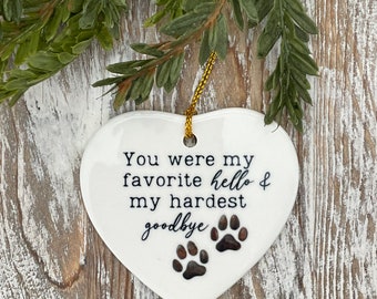 PERSONALIZED Loss of a Dog Christmas Ornament, Bereavement gift, Loss of a pet, Tree trimming, Memorial, Condolence, Remembrance, Sympathy