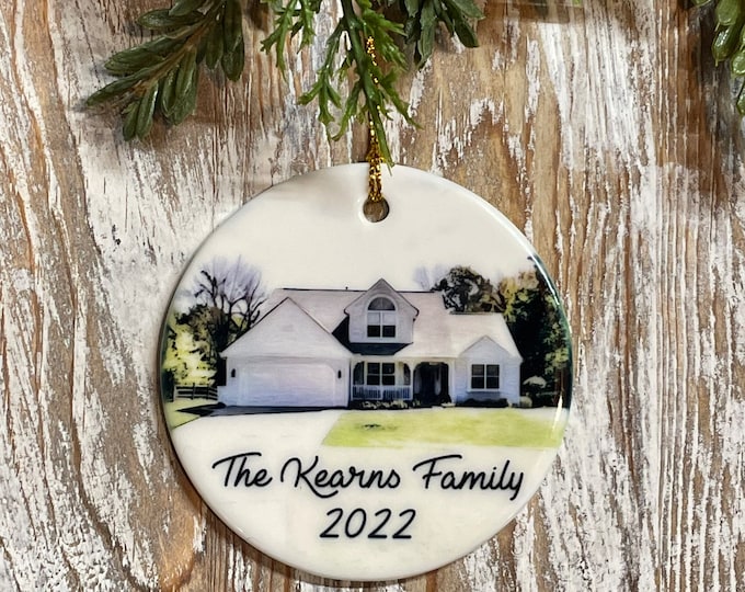 PERSONALIZED Photo New Home Ornament, Custom ornament, New home gift, Realtor client gift, Christmas ornament, Housewarming gift