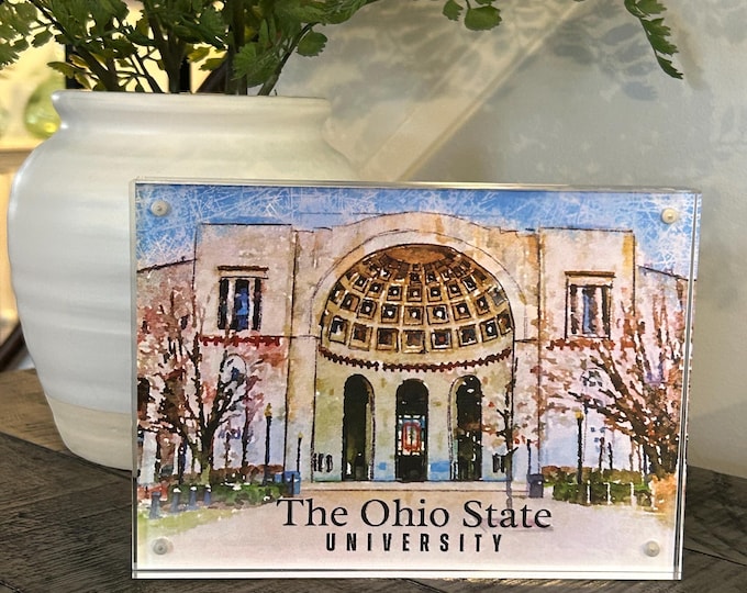 Ohio State University Art Print | OSU Graduation Gift | Ohio State Alumni Gift | Buckeyes Desk Decor | Ohio State Stadium Rotunda Art |