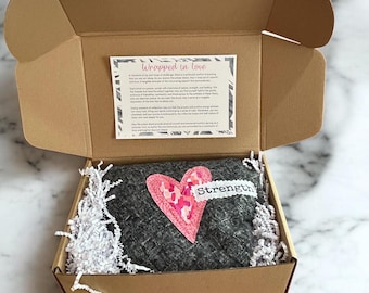 Prayer Shawl Gift Set - "Wrapped in Love" Comfort Set - Sending Love, Uplifting Gift, Encouragement Gift, Anxiety Gift, Get Well Gift