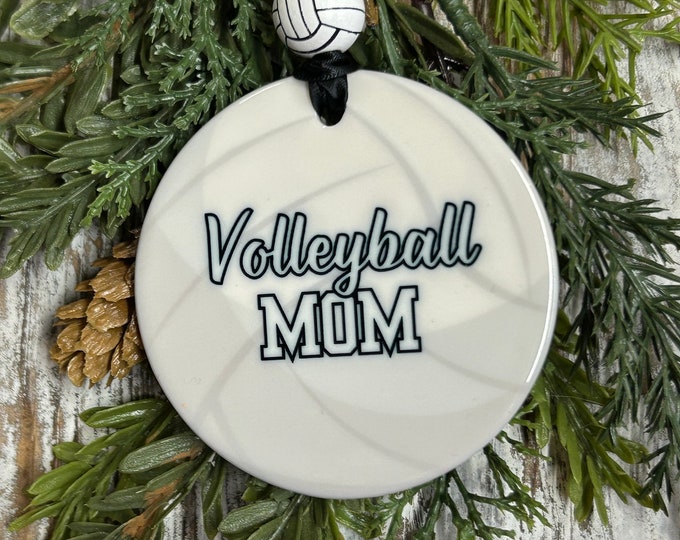 Volleyball Mom Christmas Ornament, Volleyball Mom team Christmas gift, Sports Ornament, Christmas ornament, Holiday ornament, Biggest Fan