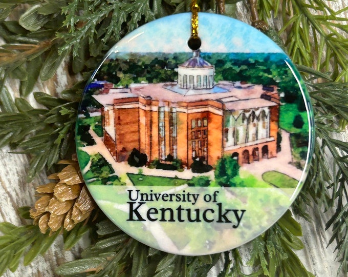 The Kentucky University Christmas Ornament,UK Wildcats, Student gift, The Kentucky Alumni gift, Holiday gift, Big Blue Nation