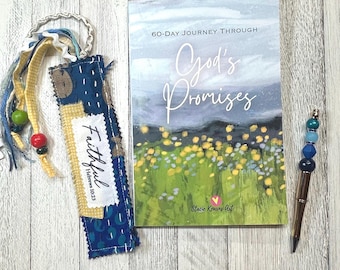 60-Day Bible Promise Journal Gift Set - Christian Devotional Journal, Bookmark, Pen, Daily Scripture & Prayer Prompts, Bible Journal