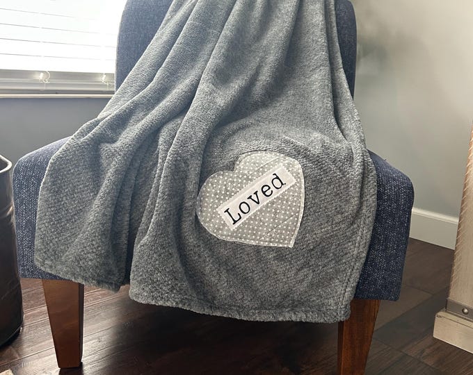 Sending You a HUG Box with gray heart, Soft Blanket, Comforting gift, Uplifting gift, Encouraging gift for her, Anxiety gift,