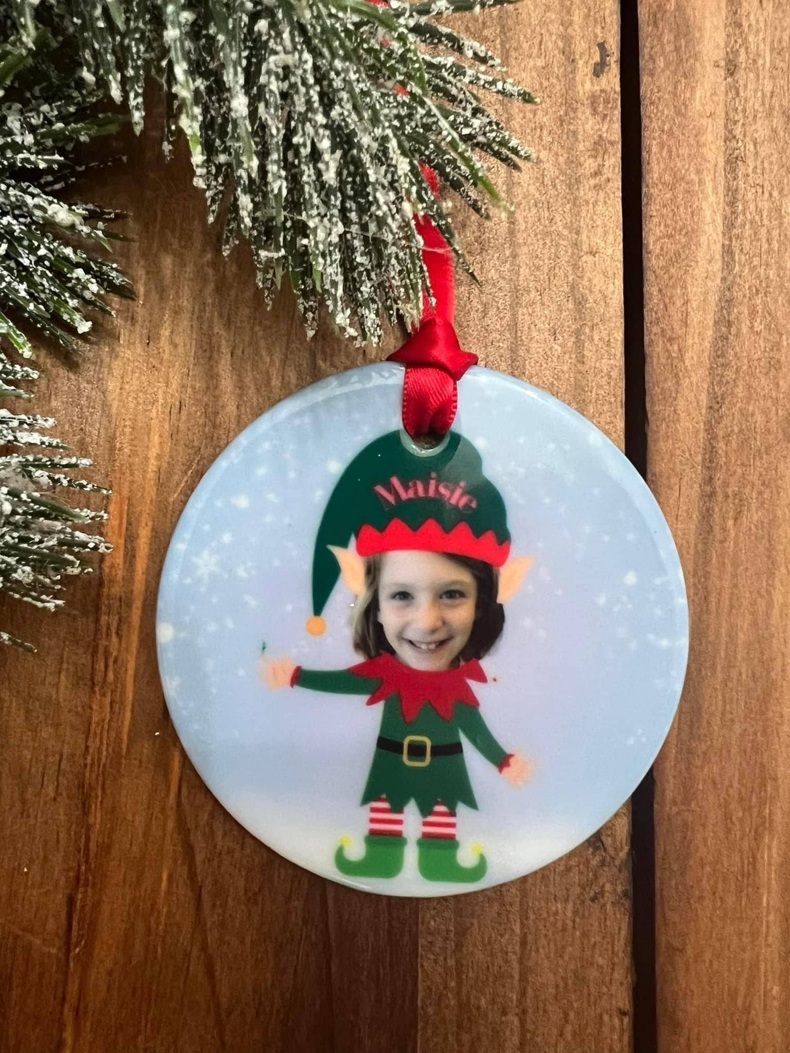 Elf with Presents Personalized Ornaments My Personalized Ornaments