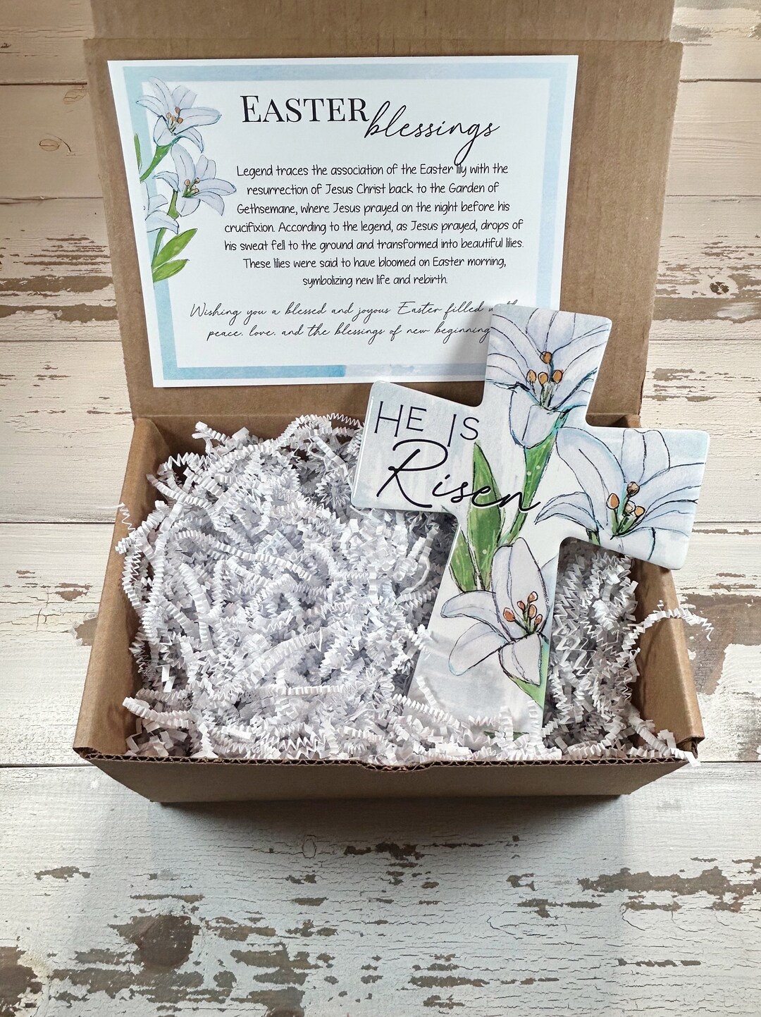 Easter Lily Ceramic Cross Gift Set – Christian Hope Decor - Etsy