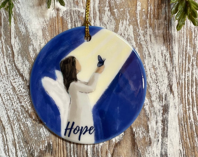 Hope Angel Christmas Ornament, Angel Christmas, Tree trimming, Christmas gift