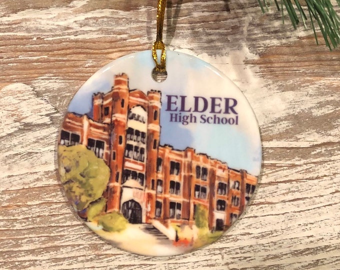 Elder High School, Elder, Cincinnati Elder, Elder Christmas ornament, GCL, Westside