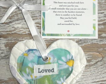 A Hug for Your Heart – Comfort Gift | Handmade Fabric Heart | Sympathy Gift | Thinking of You | You Are Not Alone