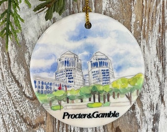 Procter & Gamble Christmas Ornament, Cincinnati gift, Queen City, Cincy Christmas, Holiday ornament