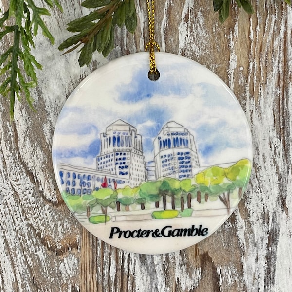 Cincinnati  Procter & Gamble Christmas Ornament, Cincinnati gift, Queen City, Cincy Christmas, Holiday ornament