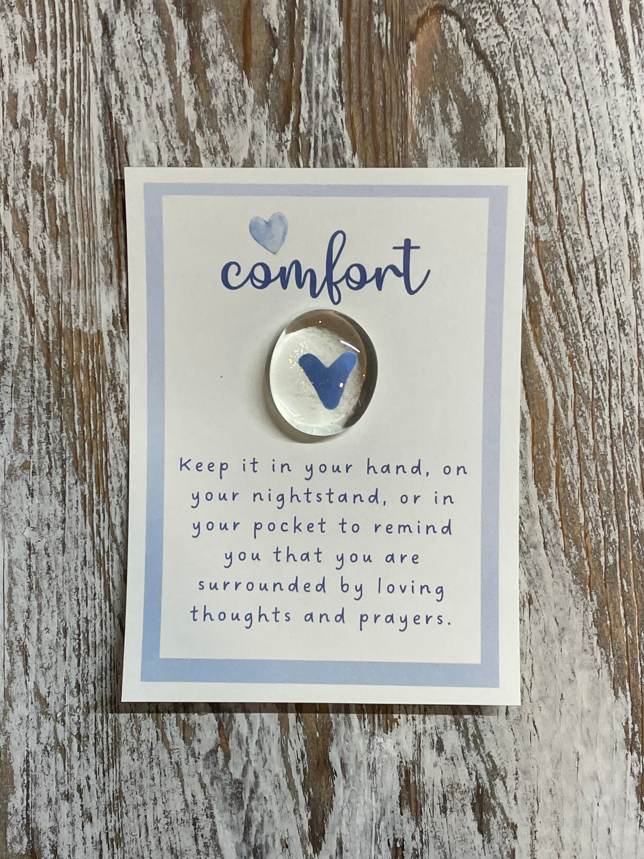 Comfort Glass Gem Pocket Token Angelversary Remembrance Gift