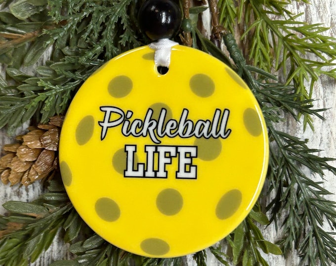 Pickleball Life Christmas Ornament, Pickleball player, Sports Ornament, Christmas ornament, Holiday ornament, gift for her