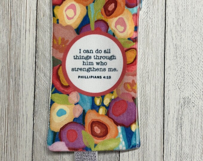 Multi-Color Bible Zipper Pouch – Pencil Case and Marker Organizer, Scripture Inspired Travel Bag, Christian Gift, Journal Pouch, Bible Study