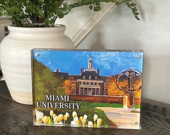 Miami University Art Print | Miami Ohio Graduation Gift | Miami University Alumni Gift | College Desk Decor | Miami Ohio Keepsake |