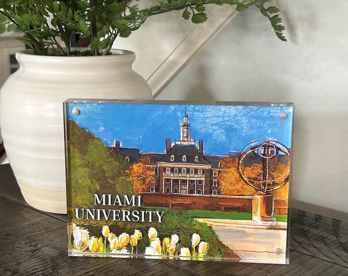 Miami University Art Print | Miami Ohio Graduation Gift | Miami University Alumni Gift | College Desk Decor | Miami Ohio Keepsake |