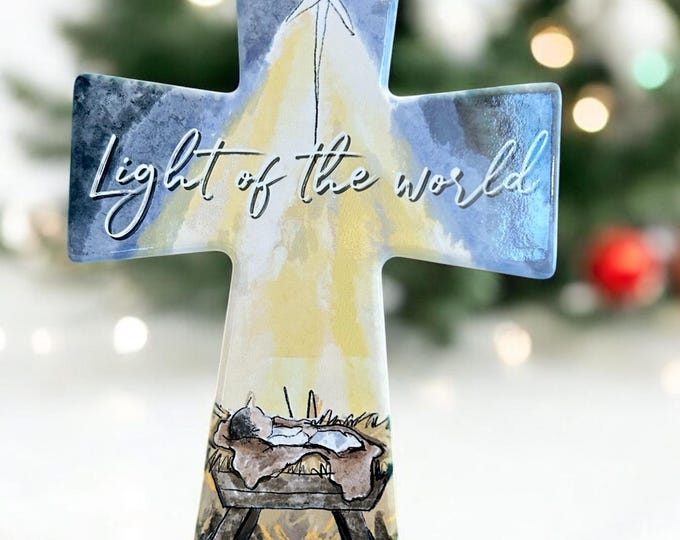 Christmas Blessing Cross Gift Set - Christian Christmas, Holiday Season, Baby Jesus