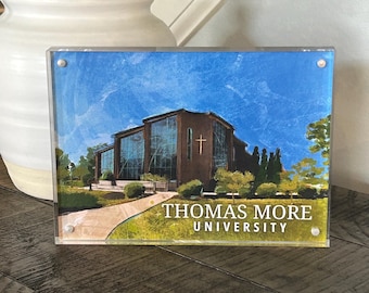 Thomas More University Art Print | Thomas More Graduation Gift | Thomas More Alumni Gift | College Desk Decor | Saints University Keepsake |