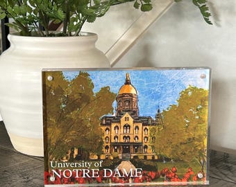 Notre Dame Art Print | Fighting Irish Graduation Alumni Desk Decor
